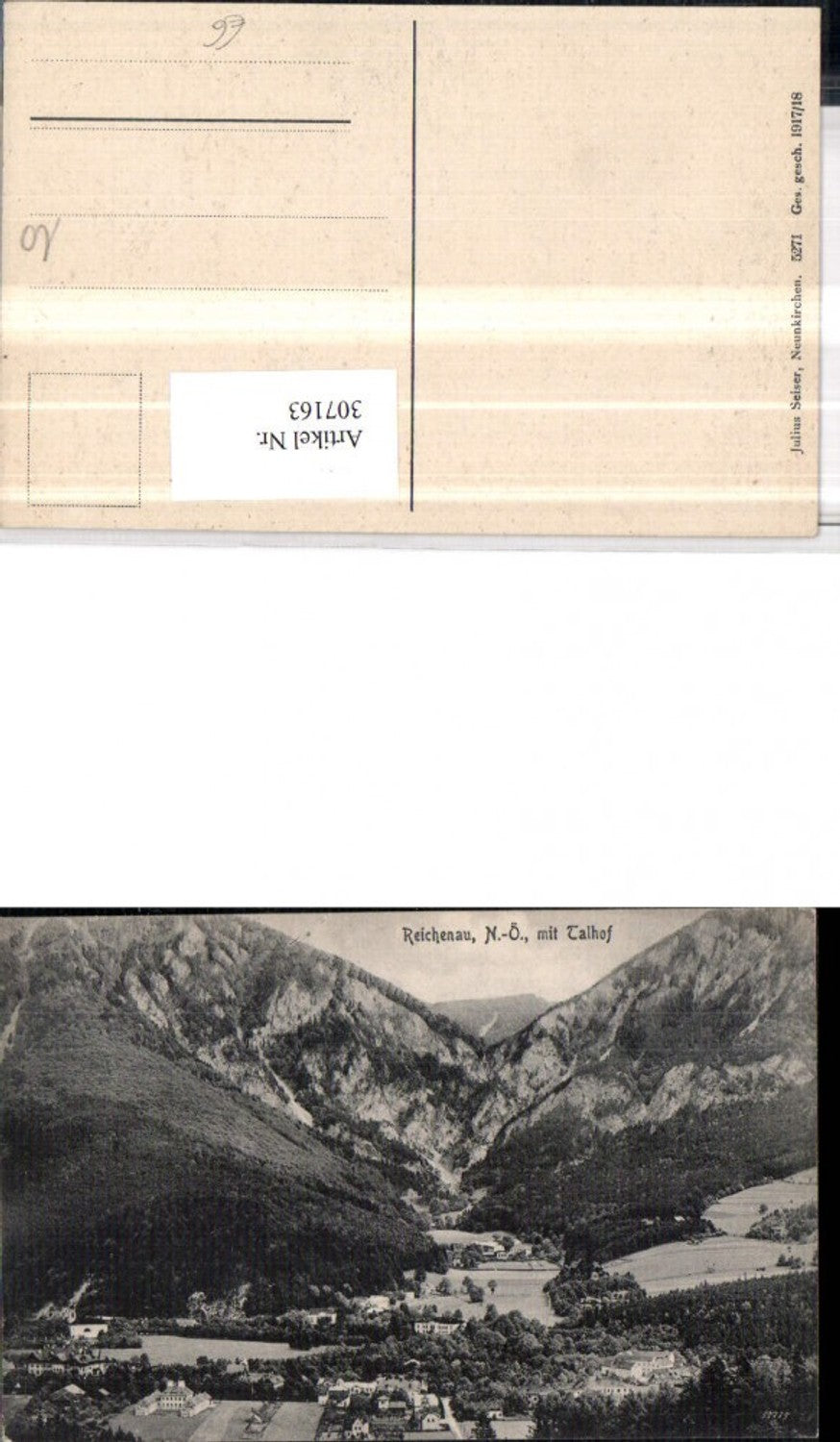 307163,Reichenau an d. Rax Teilansicht m. Talhof pub Julius Seiser 5271