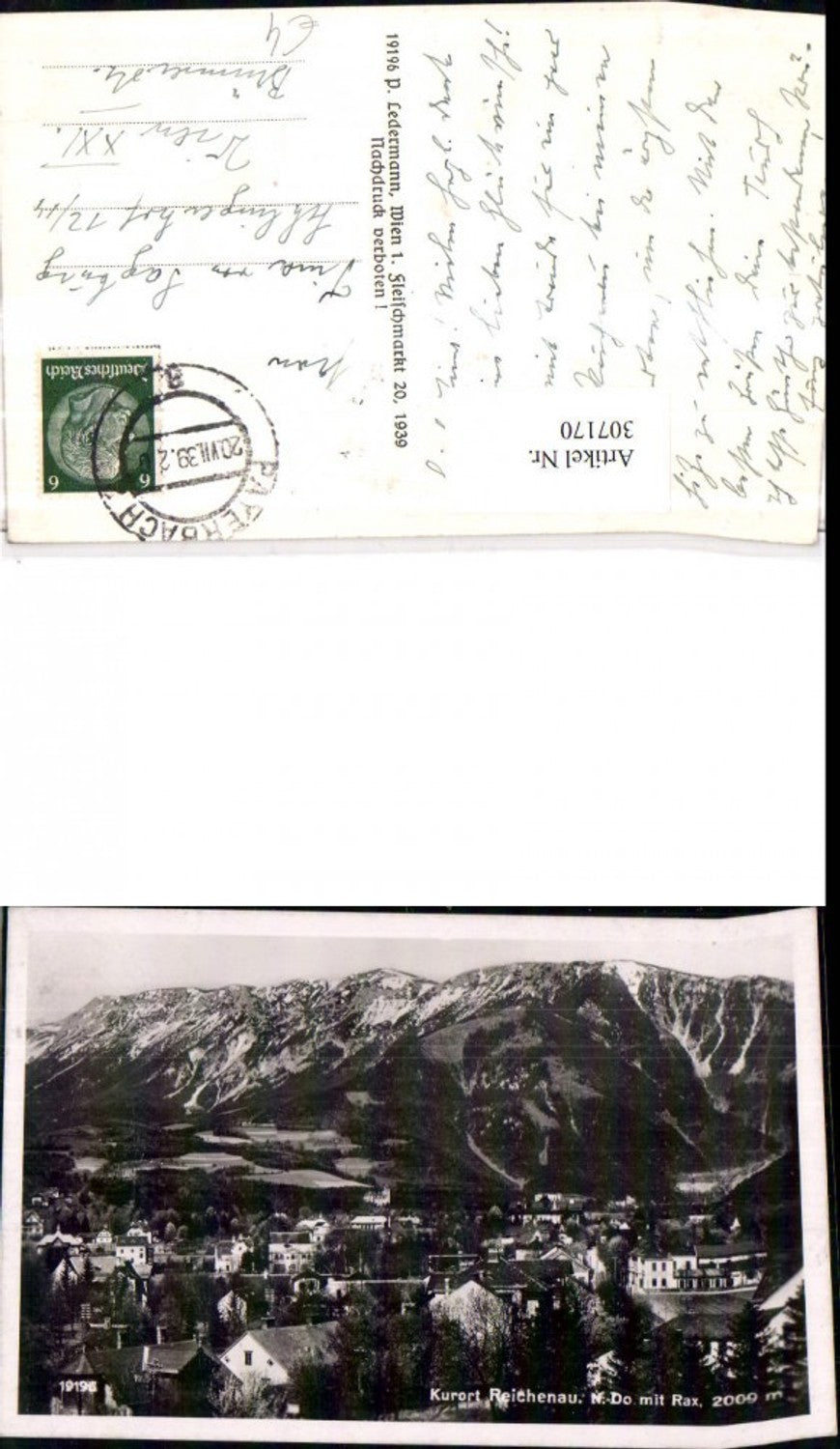 307170,Reichenau Teilansicht m. Rax Bergkulisse