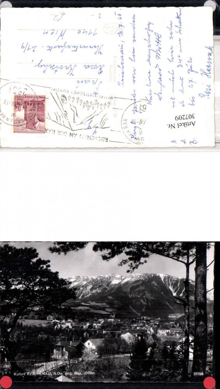 307209, Reichenau partial view towards Rax mountain scenery