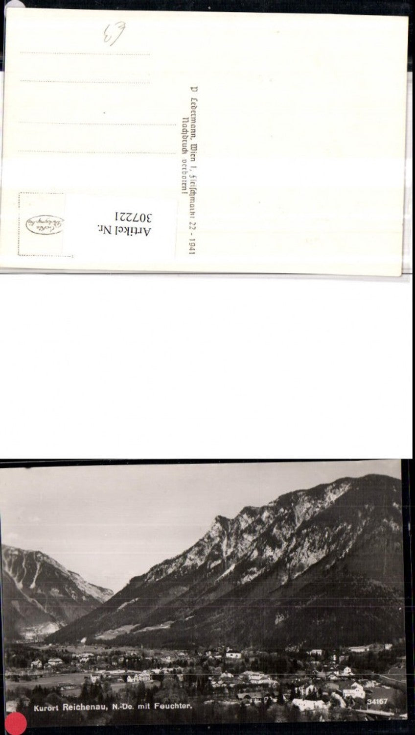 307221,Reichenau an d. Rax Totale m. Feuchter Bergkulisse