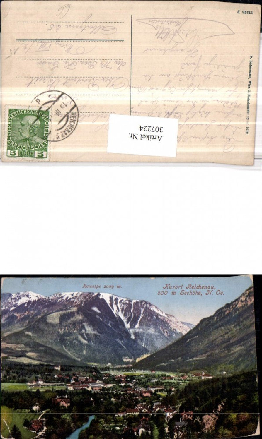 307224,Reichenau Totale m. Raxalpe Bergkulisse