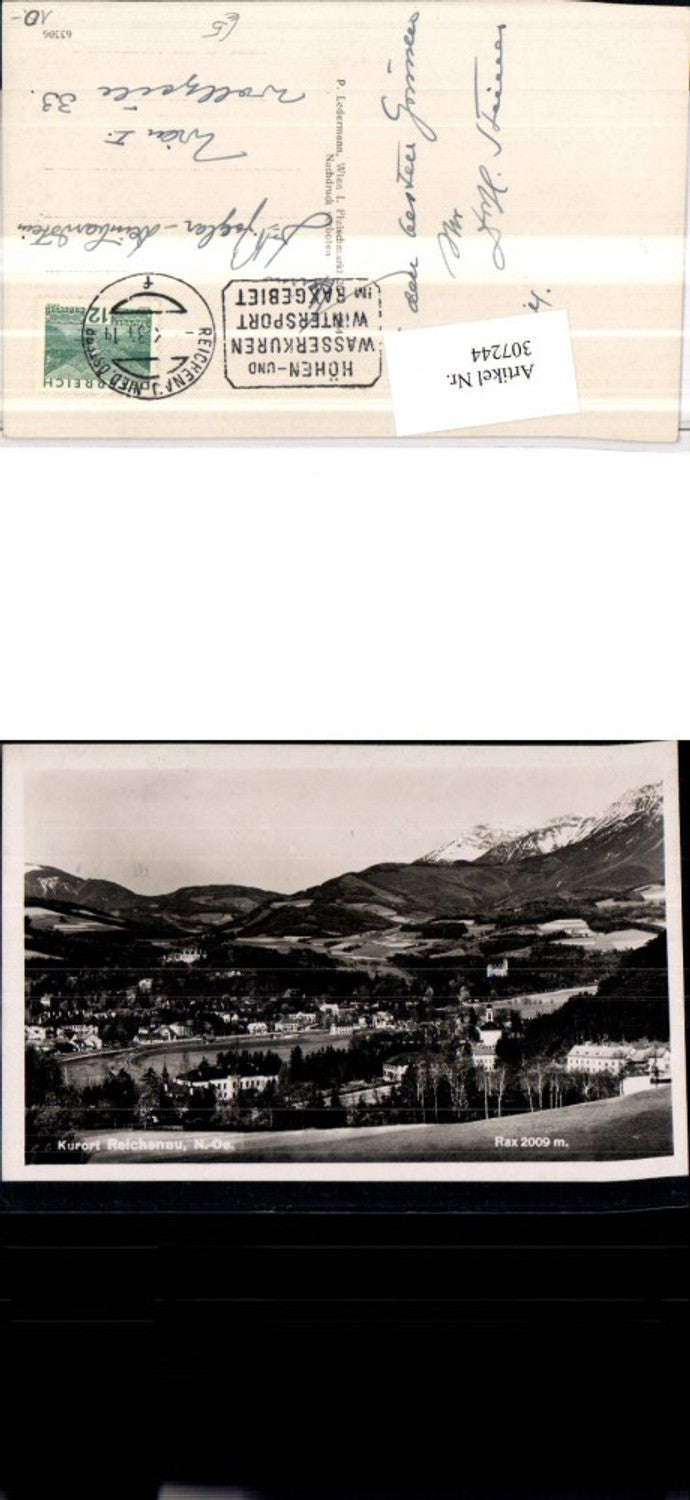 307244,Reichenau Totale m. Rax Bergkulisse