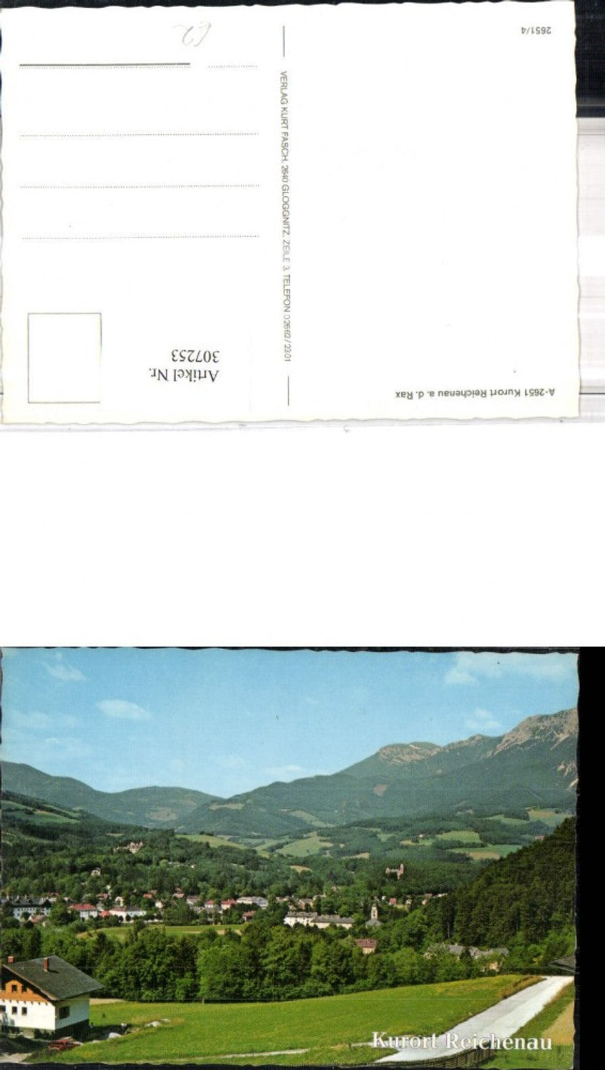 307253,Reichenau an d. Rax Totale Bergkulisse