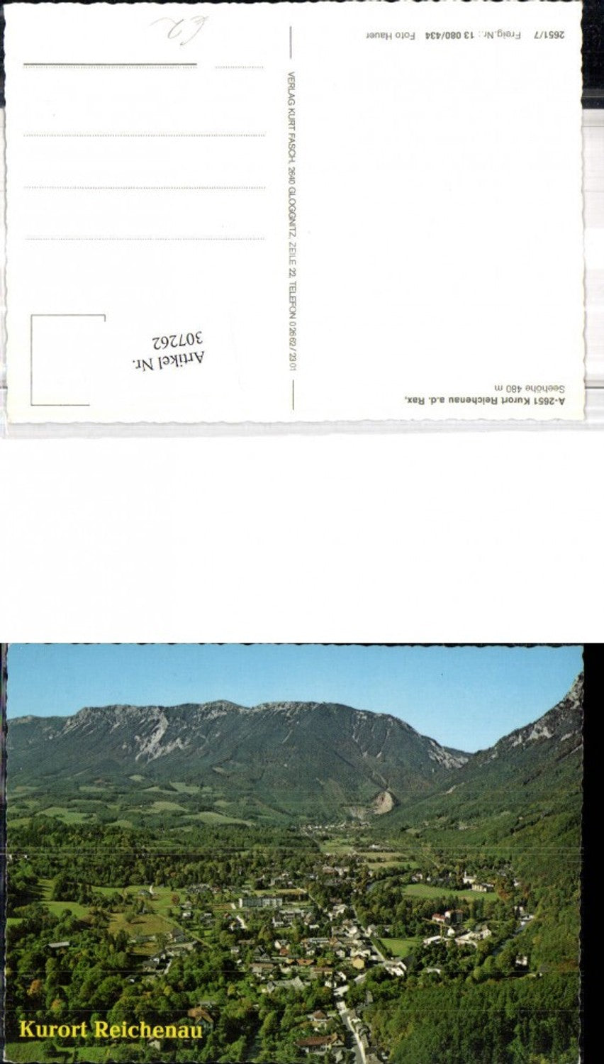 307262,Reichenau an d. Rax Totale Bergkulisse