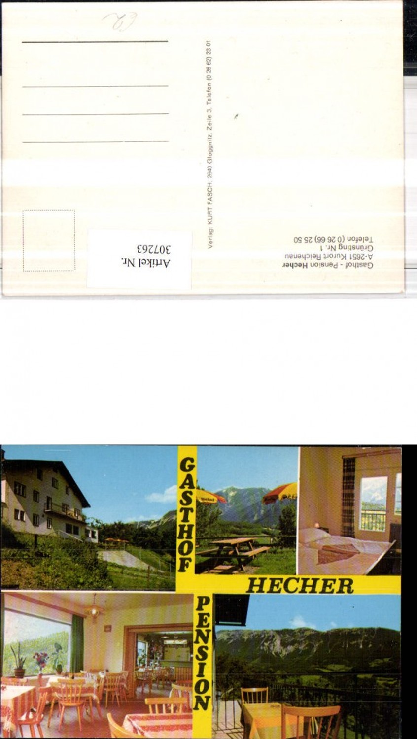 307263, Reichenau an der Rax Gasthof Pension Hecher Multi-view postcard