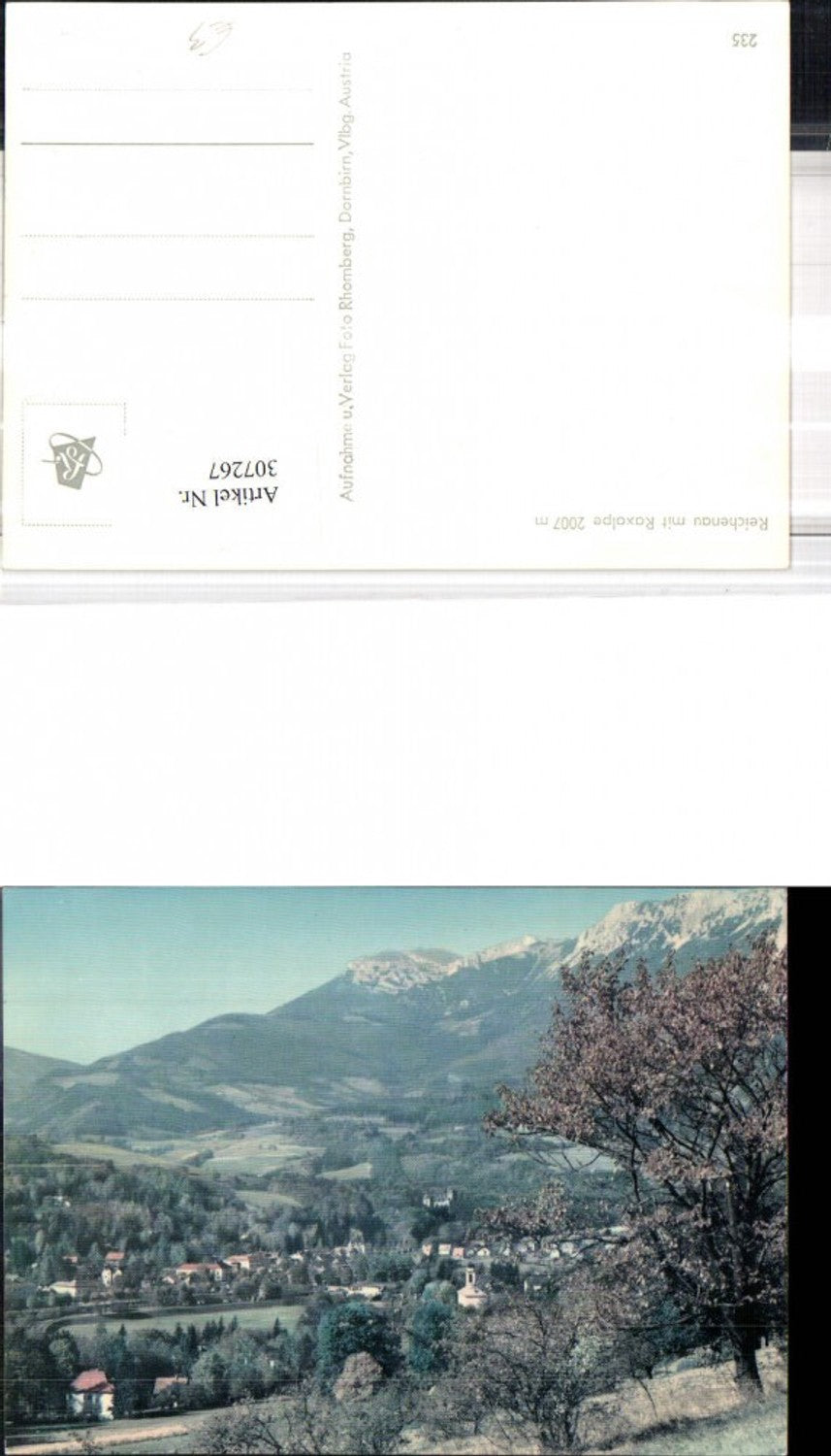 307267,Reichenau Totale m. Raxalpe Bergkulisse