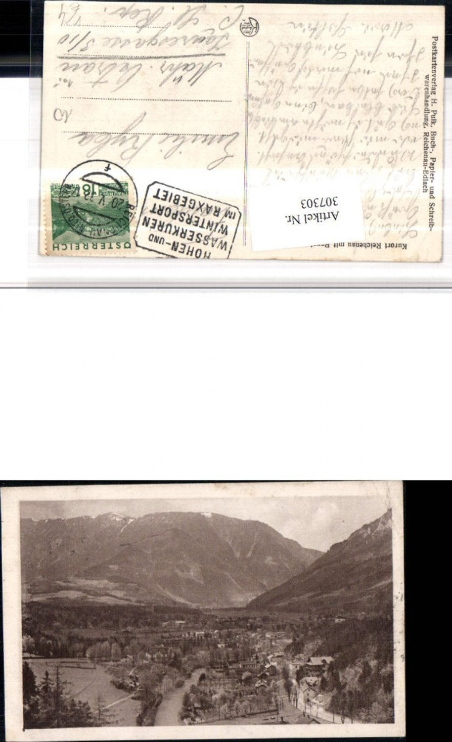 307303,Reichenau Totale m. Raxalpe Bergkulisse pub Kilophot