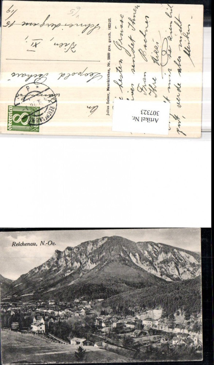 307323,Reichenau an d. Rax Totale Bergkulisse pub Julius Seiser 5869