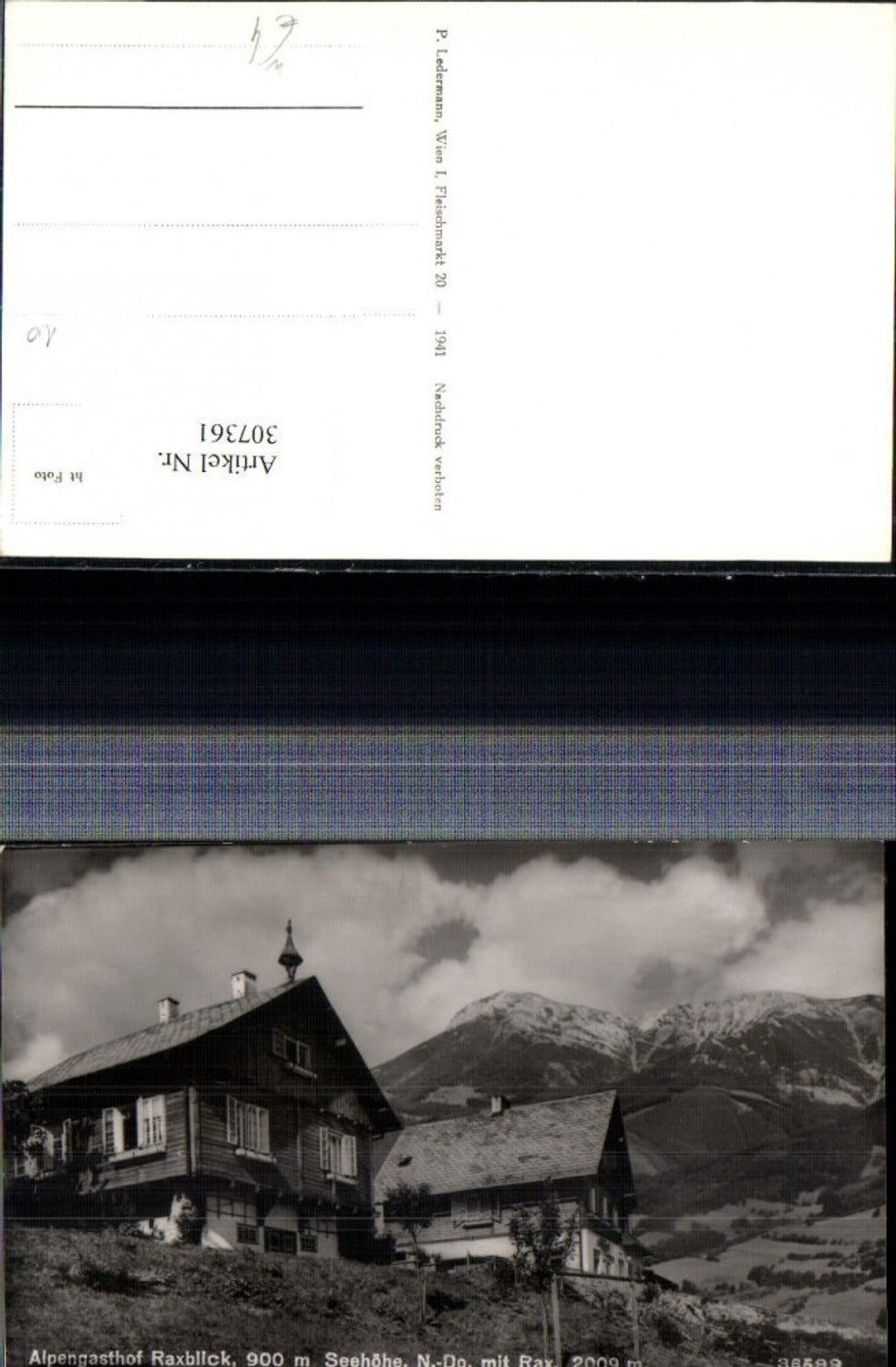 307361,Alpengasthof Raxblick b. Reichenau Prein m. Rax Bergkulisse