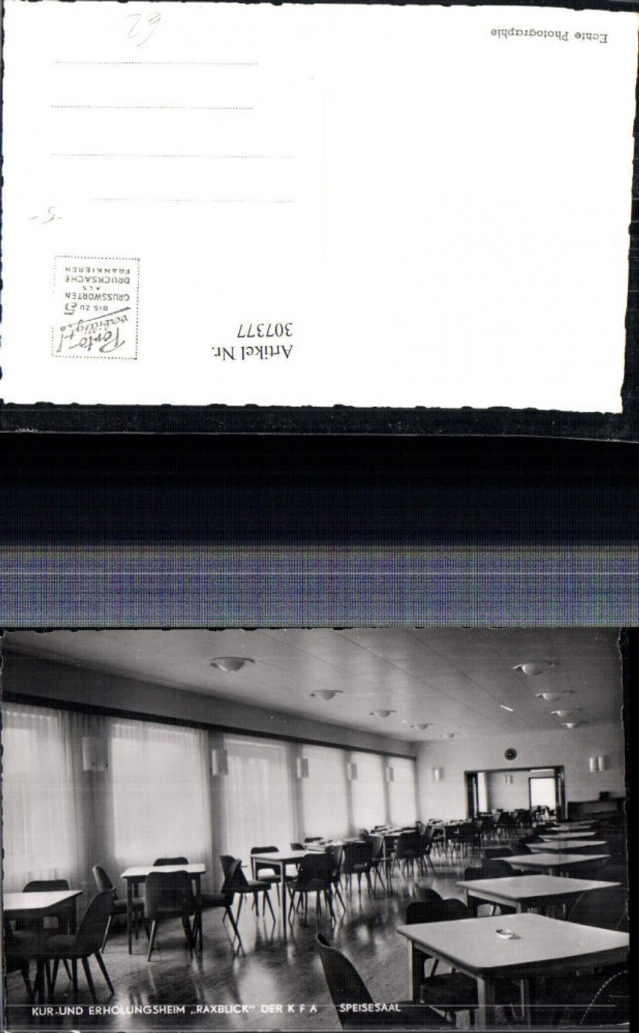 307377,Prein an d. Rax Kur- und Erholungsheim Raxblick Speisesaal