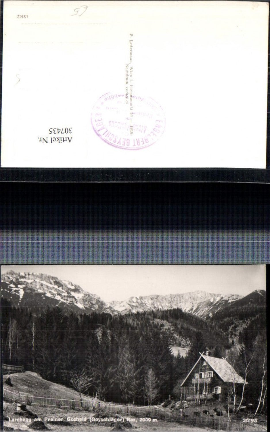 307435,Larchegg am Preiner-Gscheid Geyschläger b. Prein an d. Rax Bergkulisse