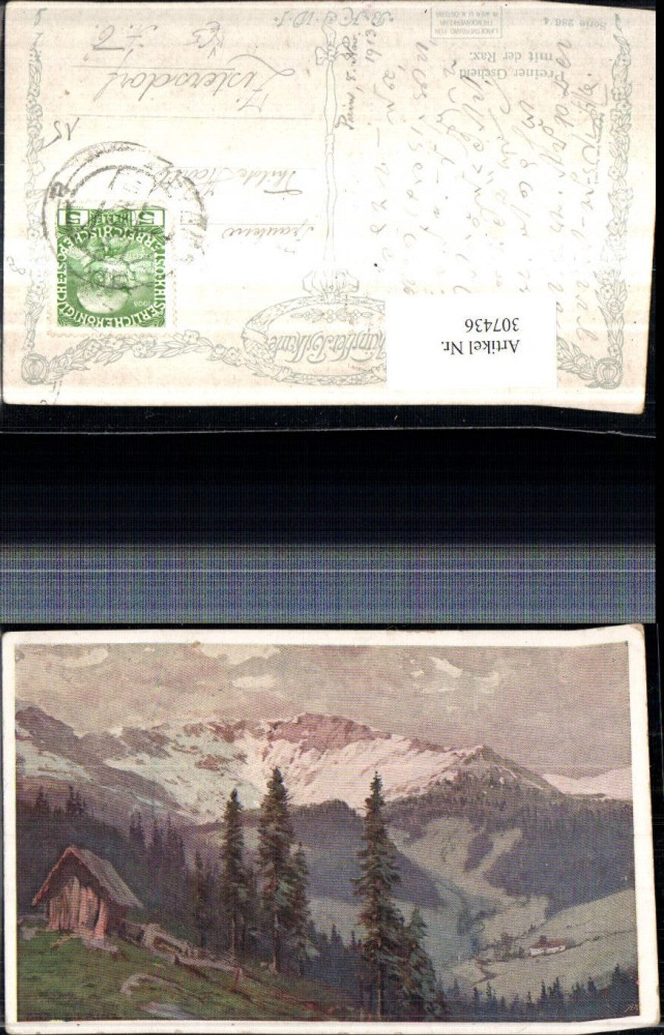 307436,Künstler AK Karl L. Prinz Preiner-Gscheid m. Rax b. Prein Bergkulisse pub B.K.W.I. 286/4