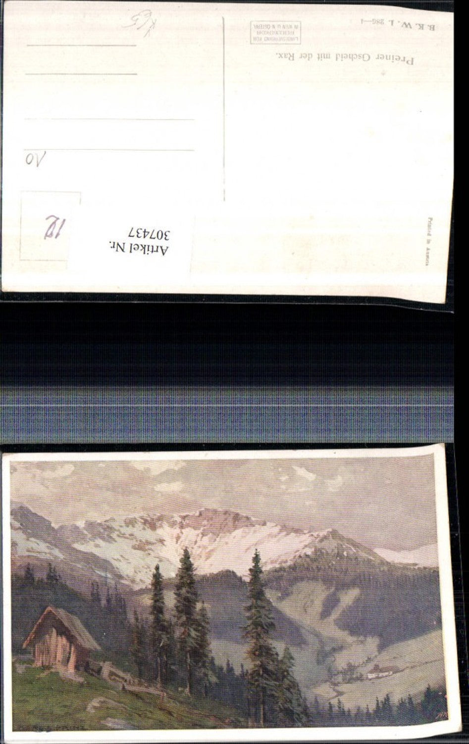 307437,Künstler AK Karl L. Prinz Preiner-Gscheid m. Rax b. Prein Bergkulisse pub B.K.W.I. 286/4