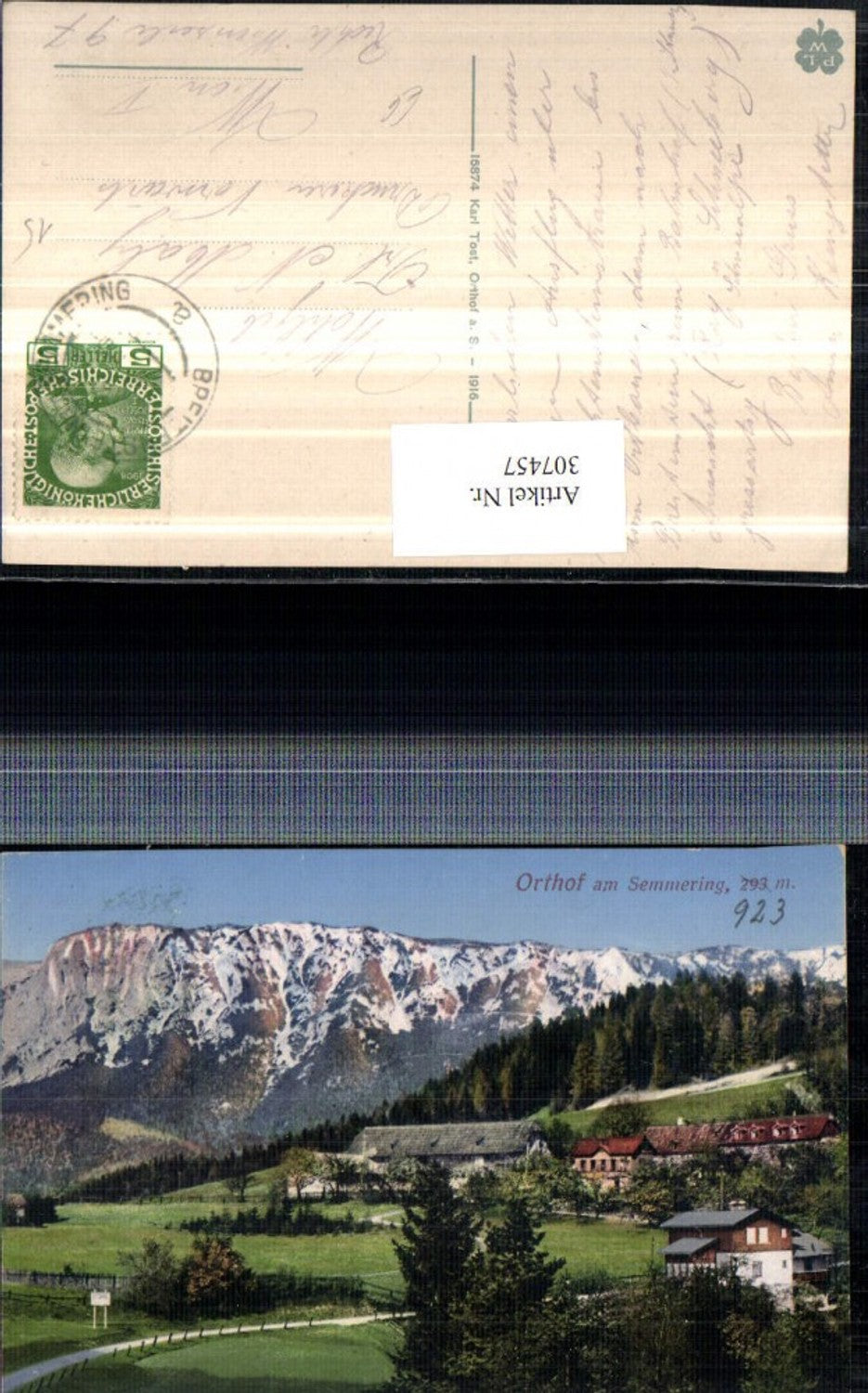 307457,Orthof am Semmering Bergkulisse pub Karl Tost 16874