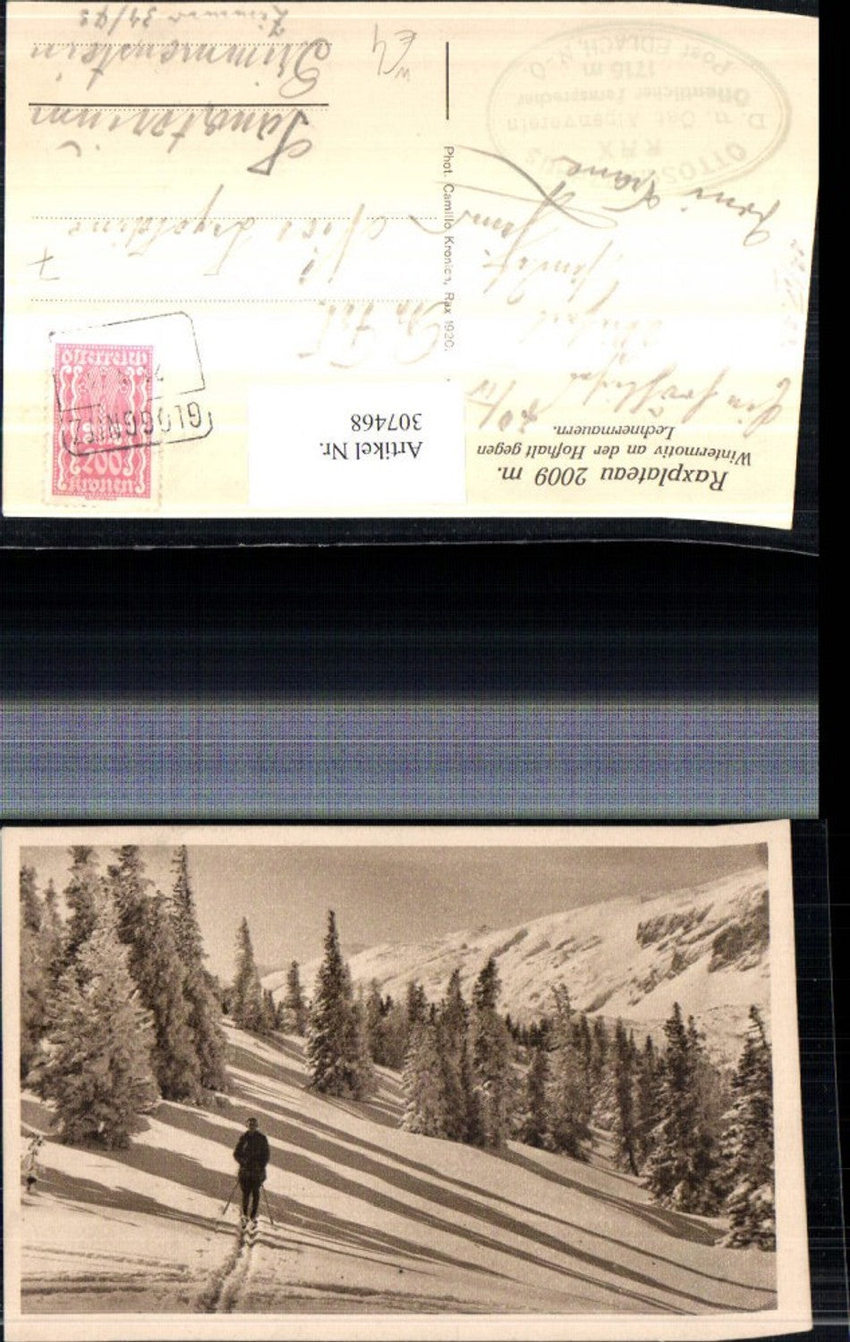 307468,Raxplateau Motiv auf der Hofhalt geg. Lechnermauern b. Reichenau Winterbild