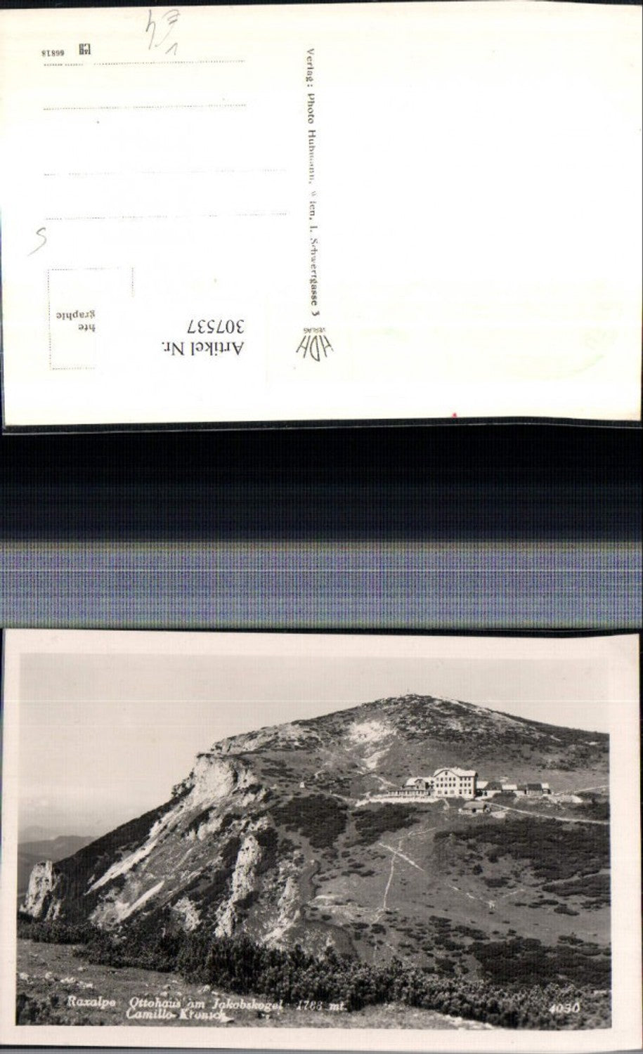307537,Raxalpe Ottohaus Berghütte am Jakobskogel b. Reichenau pub Foto Hubmann 4030