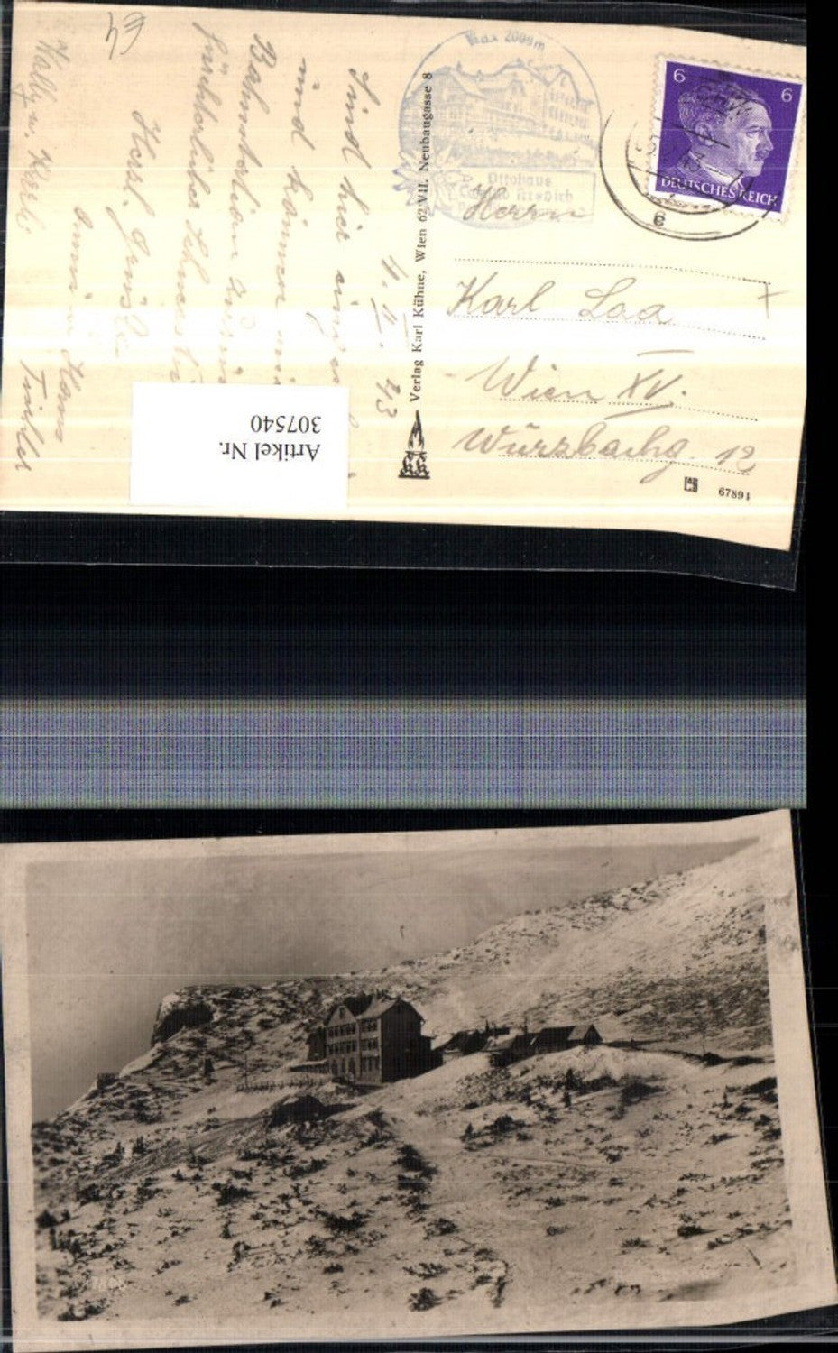 307540,Rax Ottohaus Berghütte b. Reichenau Winterbild