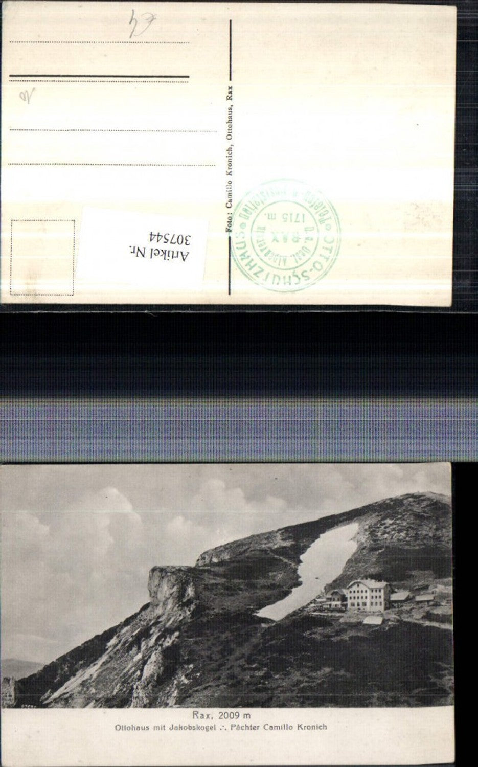 307544,Rax Ottohaus Berghütte m. Jakobskogel b. Reichenau