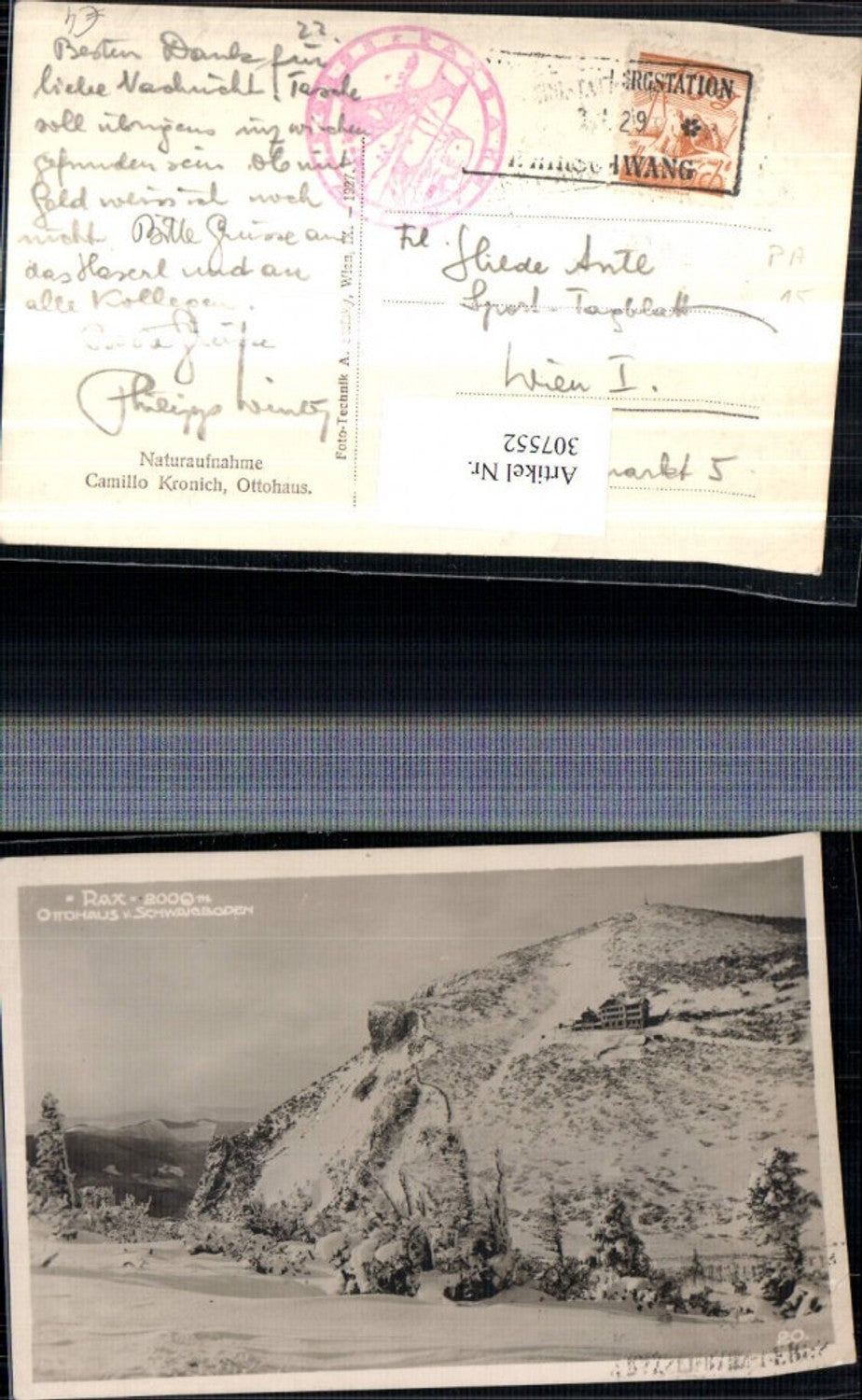 307552,Rax Ottohaus Berghütte vom Schwaigboden b. Reichenau Winterbild