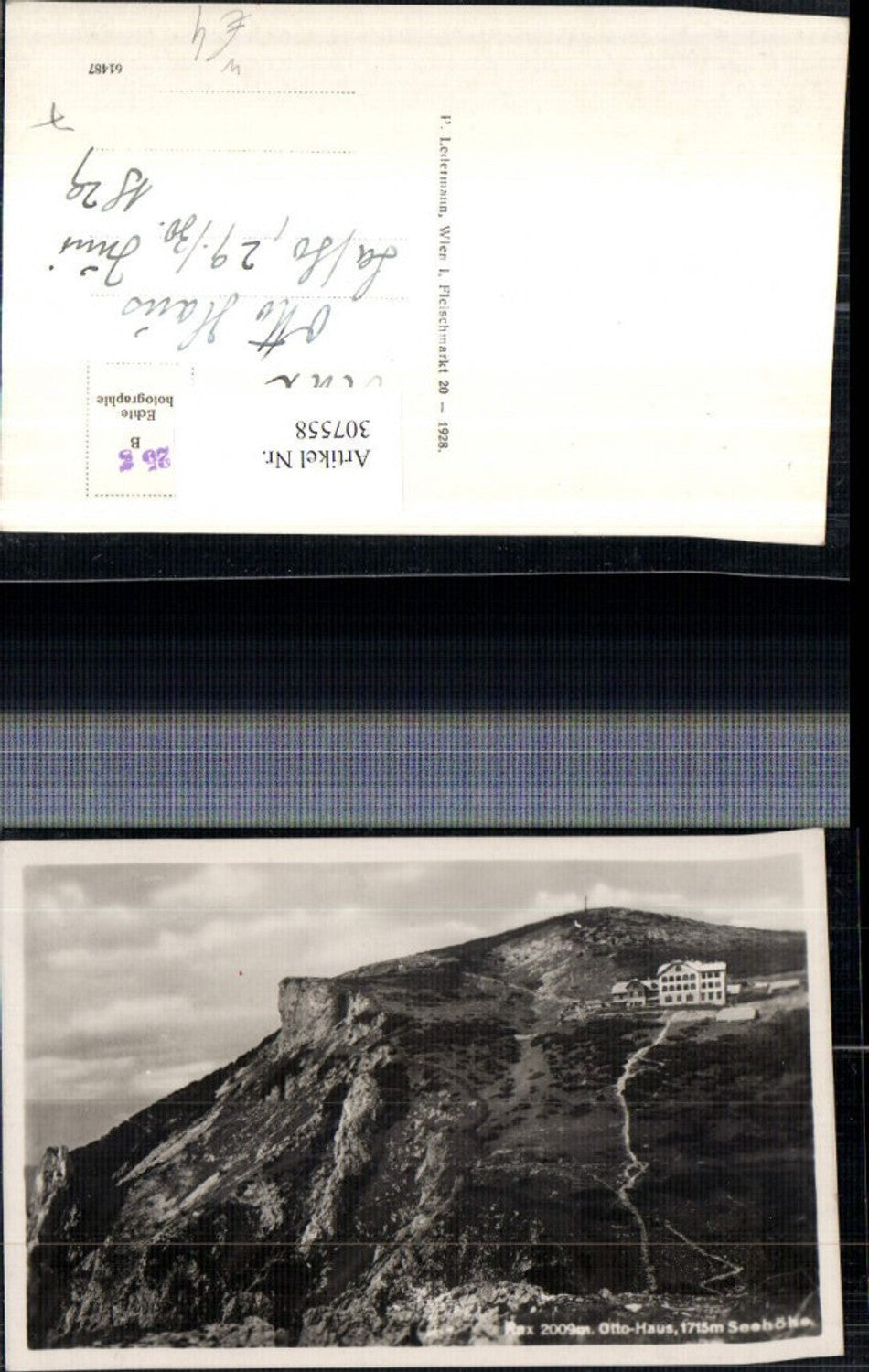307558, Rax Otto-Haus mountain hut near Reichenau