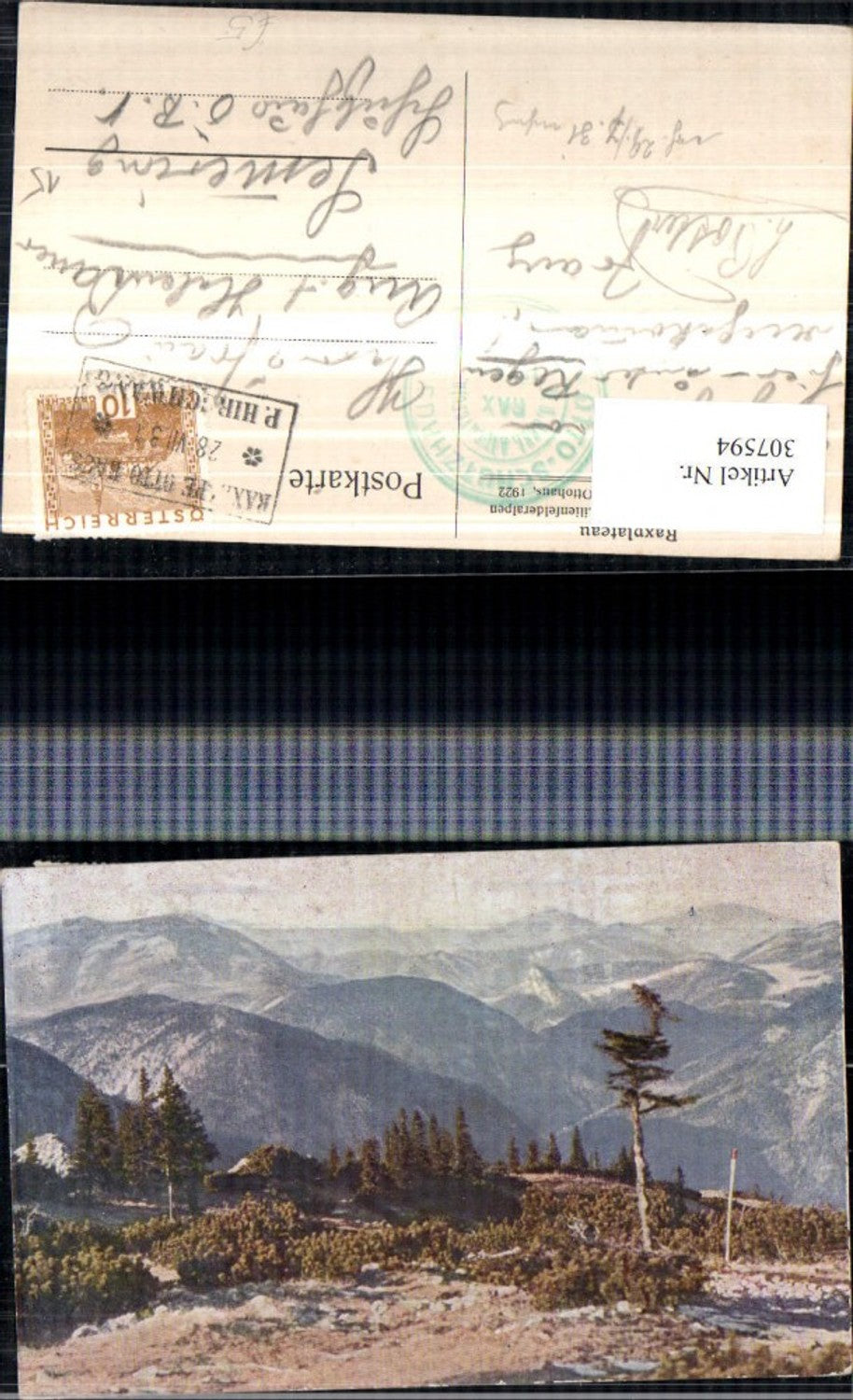 307594, Rax plateau near Reichenau, view towards Reisalpe and Lilienfelderalpen mountain scenery