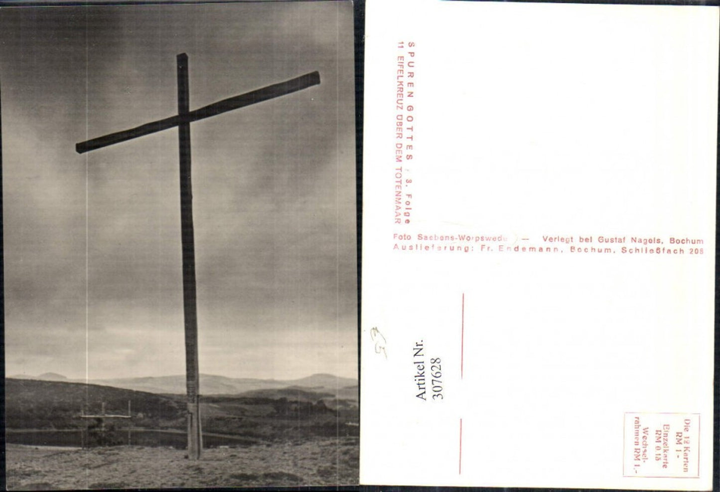 307628,Fotokunst Eifelkreuz über dem Totenmaar b. Daun in d. Eifel pub Foto Saebens-Worpswede