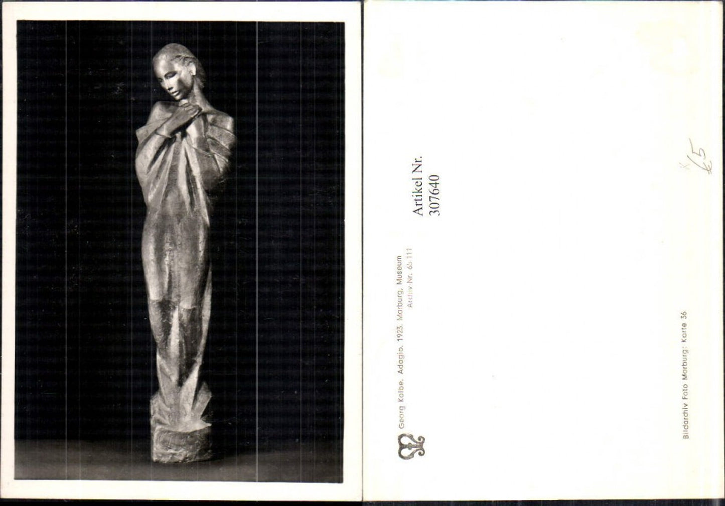 307640,Photographic Art Marburg Museum Georg Kolbe Adagio Statue Woman