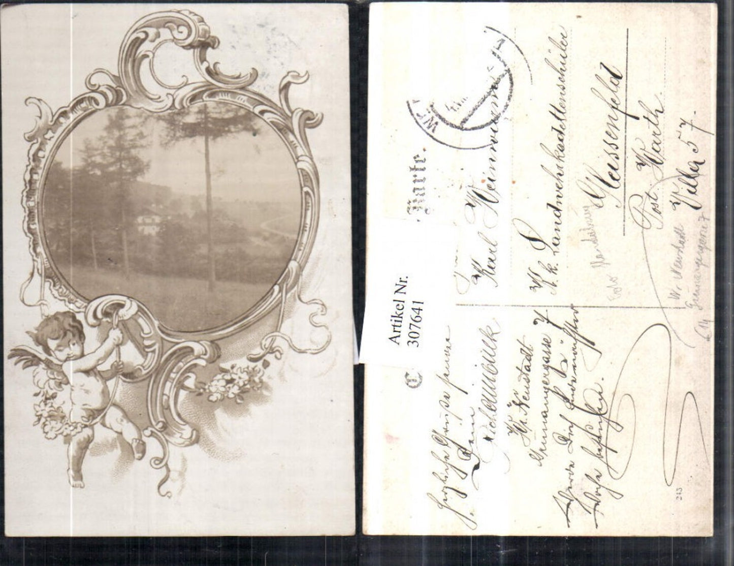 307641,Fotokunst Foto Handabzug Wiener Neustadt Grünangergasse 7 Haus Passepartout Engel
