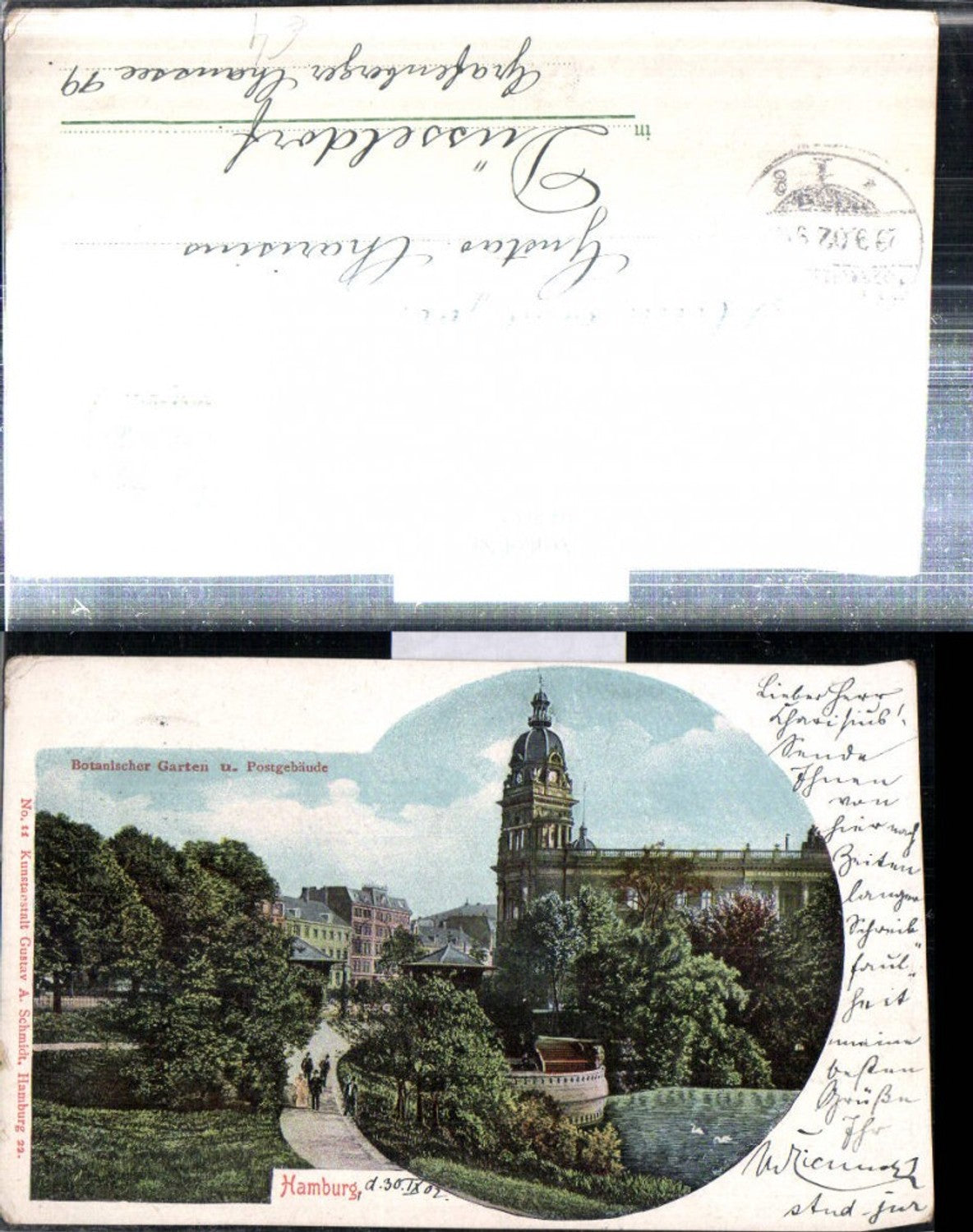 307912,Hamburg Botanischer Garten u. Postgebäude