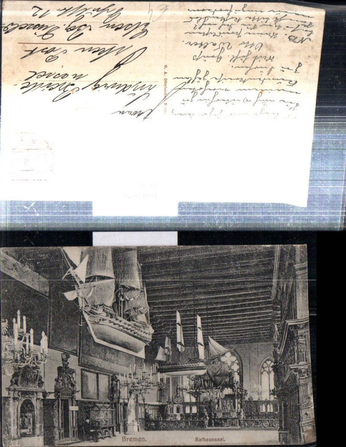 307917, Bremen Town Hall, Town Hall Chamber, Interior view, Sailing ships