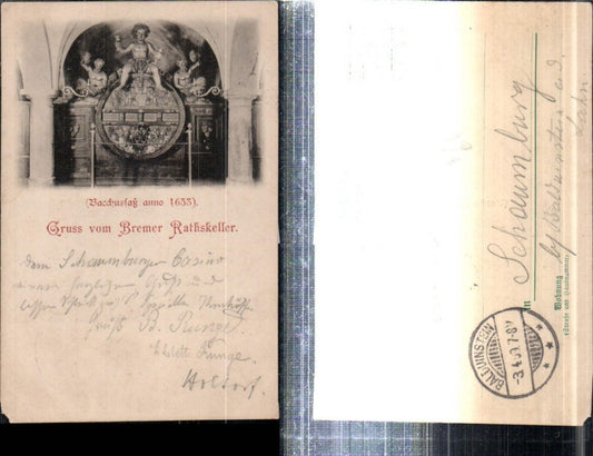307919,Bremen Gruß vom Bremer Ratskeller Bacchusfass Fass