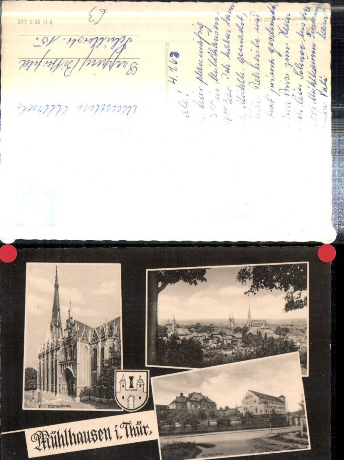 307987,Mühlhausen in Thüringen Totale Marienkirche Kirche Krankenhaus Mehrbildkarte