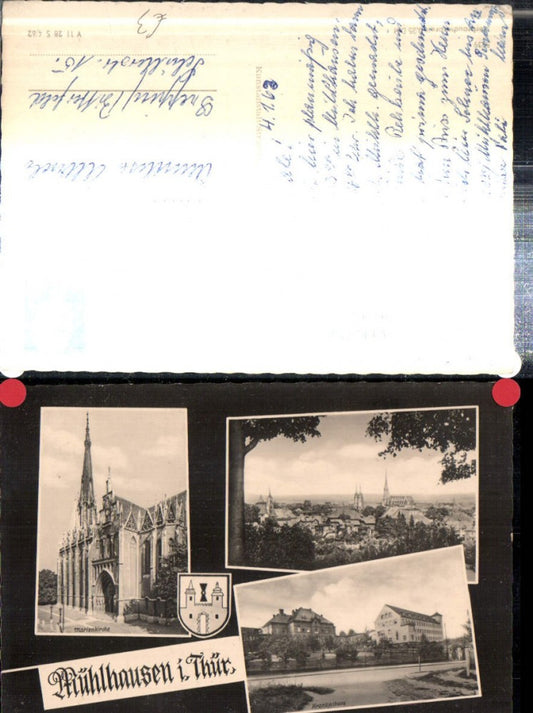 307987,Mühlhausen in Thüringen Totale Marienkirche Kirche Krankenhaus Mehrbildkarte