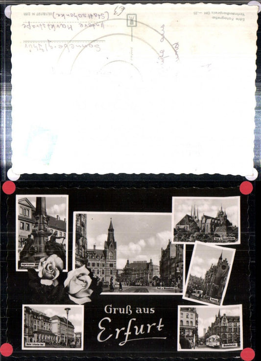 307989, Erfurt Cathedral and St. Severus Church, Town Hall, Bahnhofstraße, Tram, Fountain, Hotel, Multi-view map