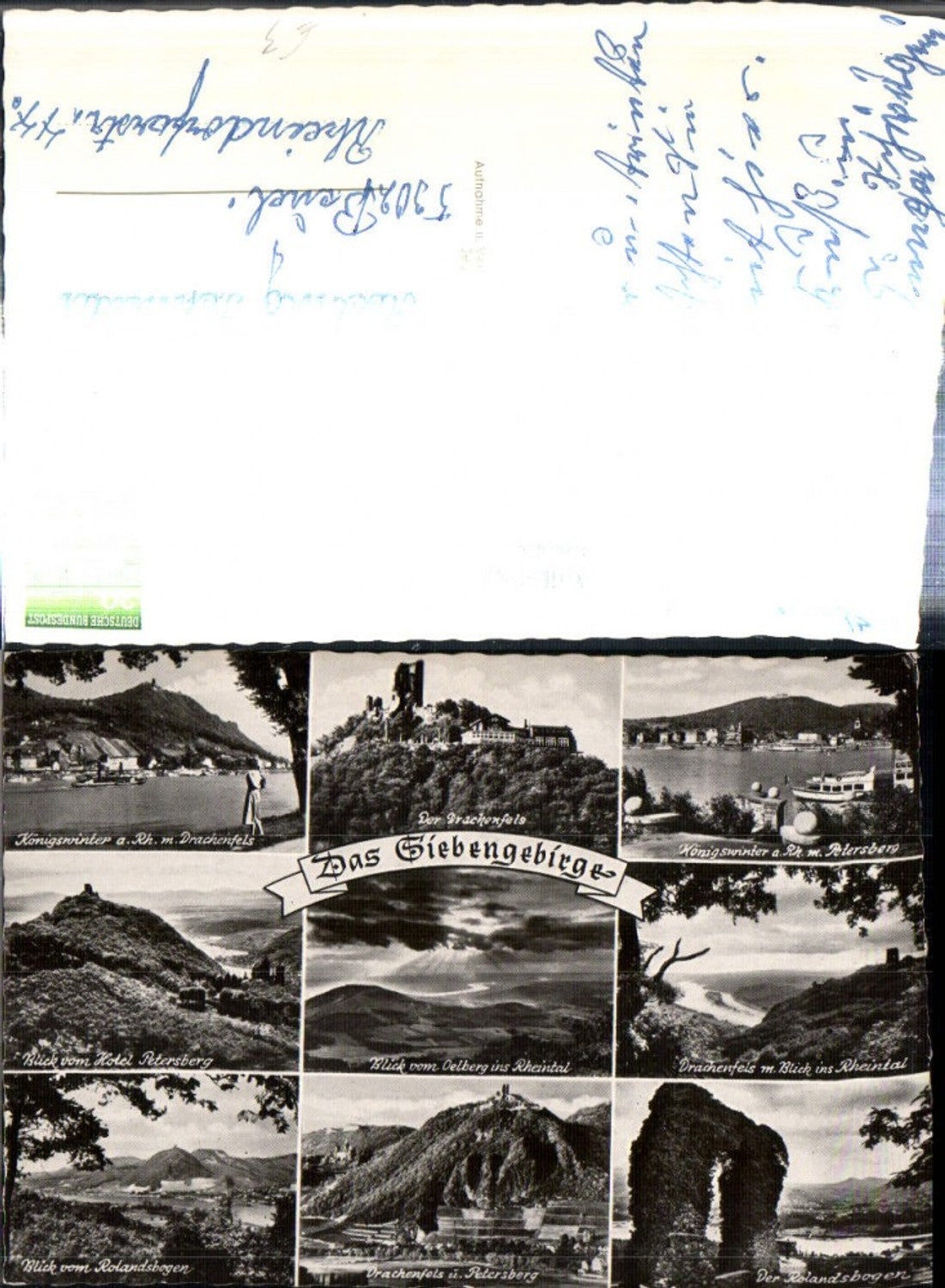 308068,Siebengebirge Königswinter Drachenfels Rolandsbogen Petersberg Mehrbildkarte