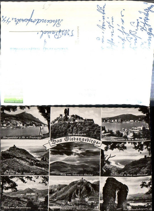 308068,Siebengebirge Königswinter Drachenfels Rolandsbogen Petersberg Mehrbildkarte