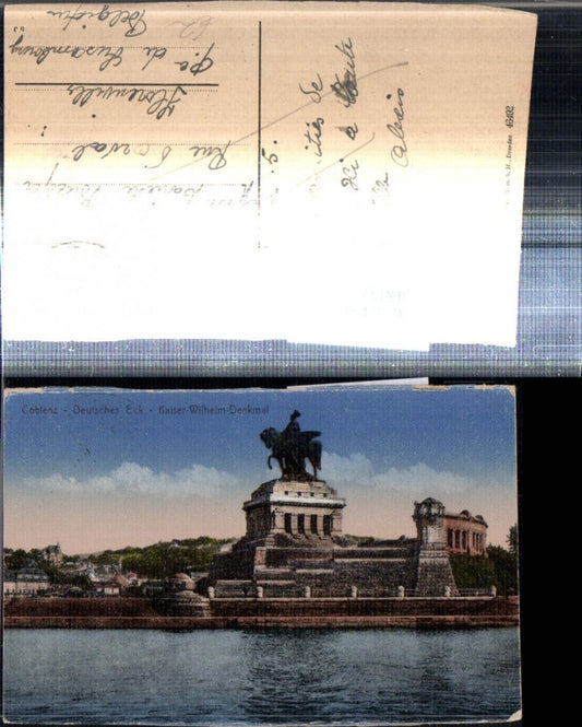 308142,Koblenz Deutsches Eck Kaiser Wilhelm-Denkmal
