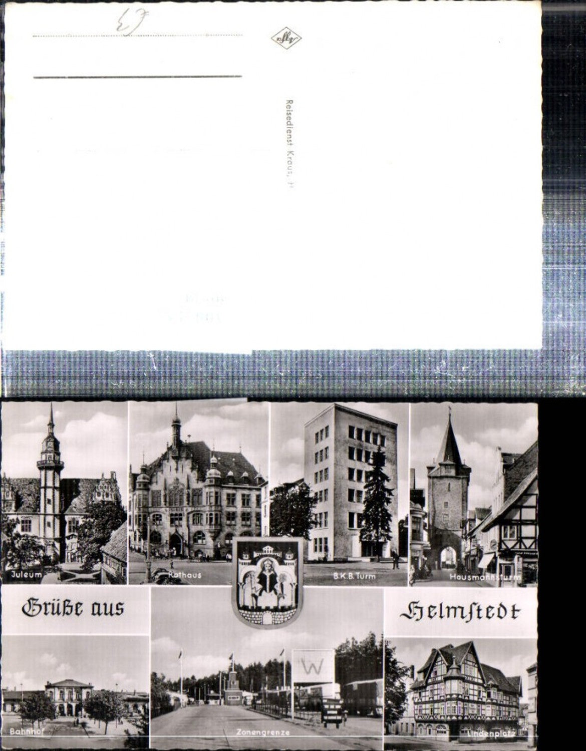 308207,Helmstedt Rathaus Bahnhof Juleum Lindenplatz Turm Zonengrenze Mehrbildkarte