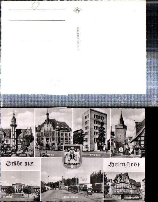308207,Helmstedt Rathaus Bahnhof Juleum Lindenplatz Turm Zonengrenze Mehrbildkarte