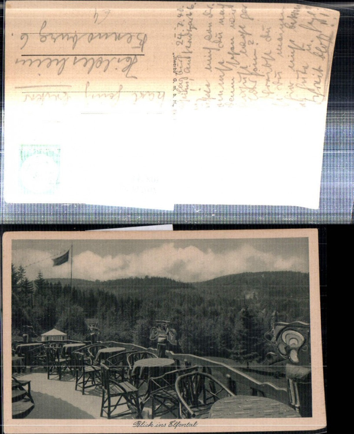 308211,Bad Harzburg Elfenecke Kaffeehaus Winuwuk Terrasse Blick ins Elfental