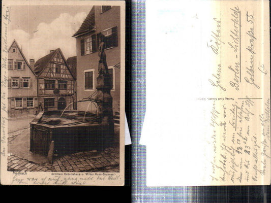 308270, Marbach Schiller's Birthplace and Wild Man Fountain