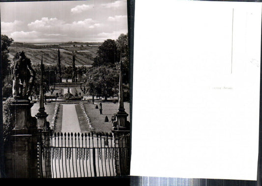 308278, Weikersheim Castle, view from the Knights' Hall into the park