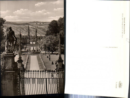 308279, Weikersheim Castle, view from the Knights' Hall into the park