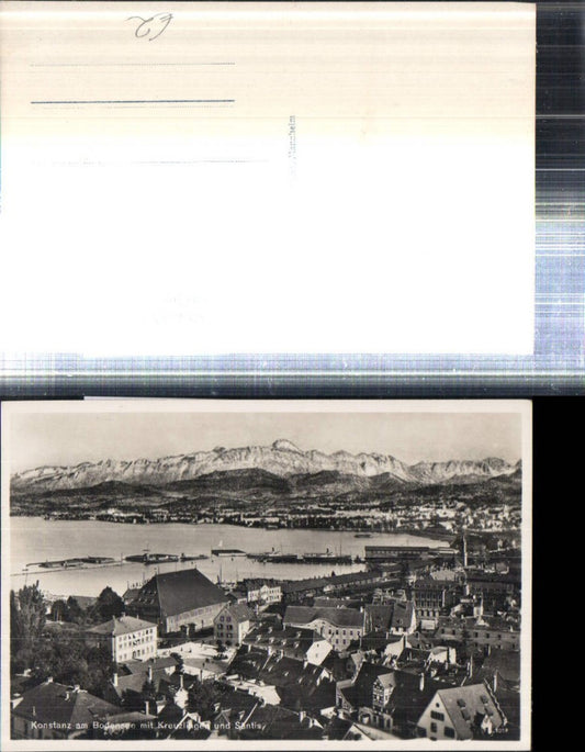 308305, Konstanz on Lake Constance, partial view with Kreuzlingen and Säntis mountain scenery