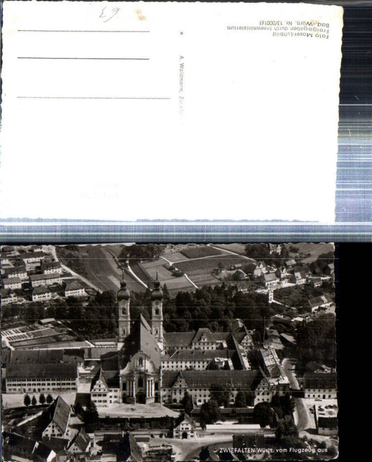 308335, Zwiefalten Partial view of church Aerial photograph