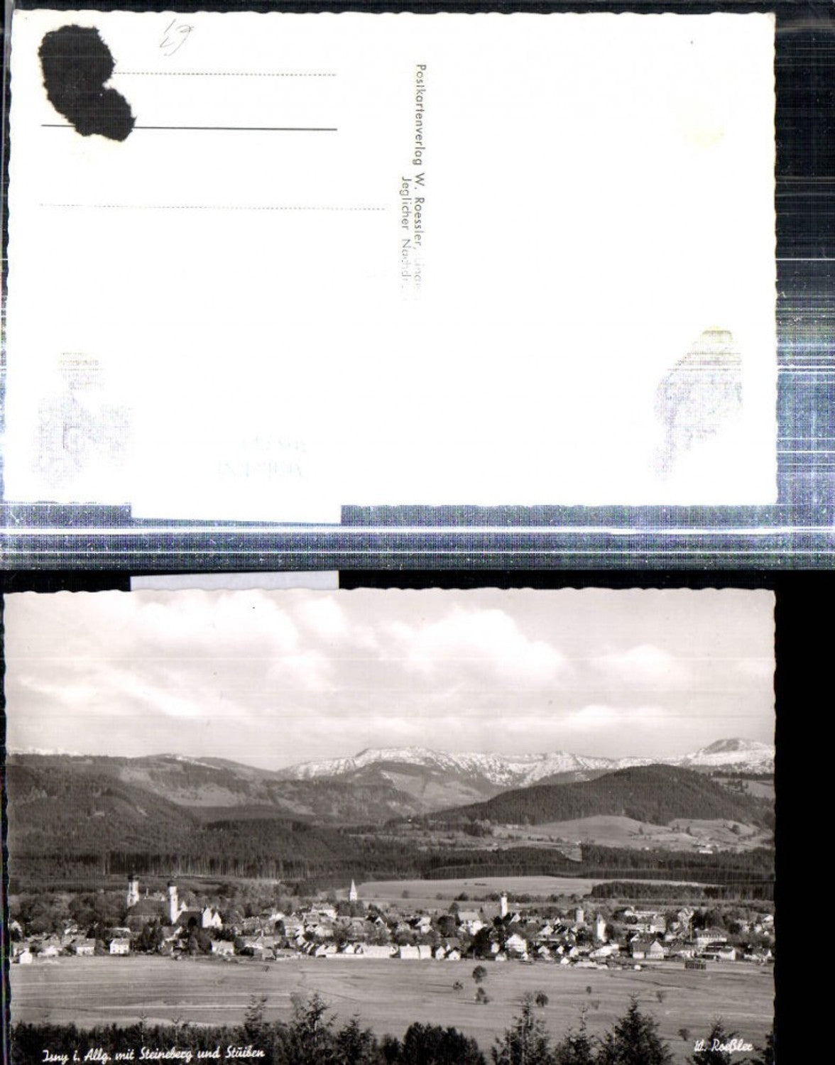 308349,Isny im Allgäu Totale m. Steineberg u. Stuiben Bergkulisse