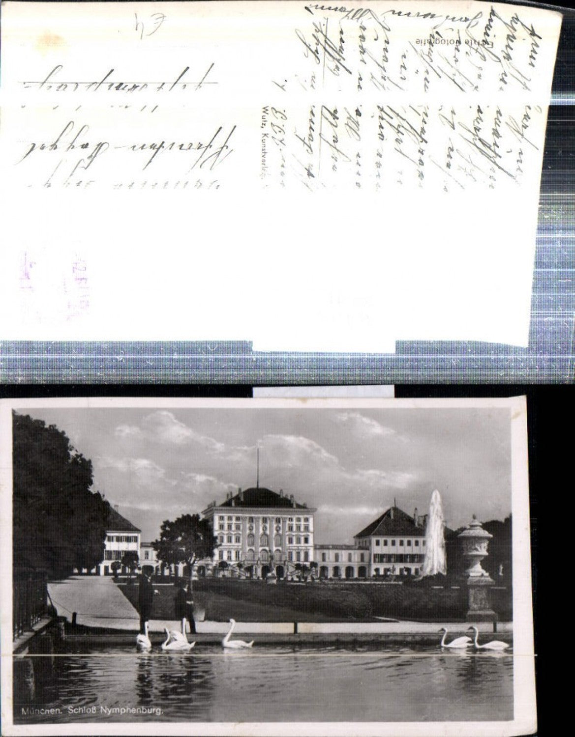 308444,München Schloss Nymphenburg Schwäne Fontäne