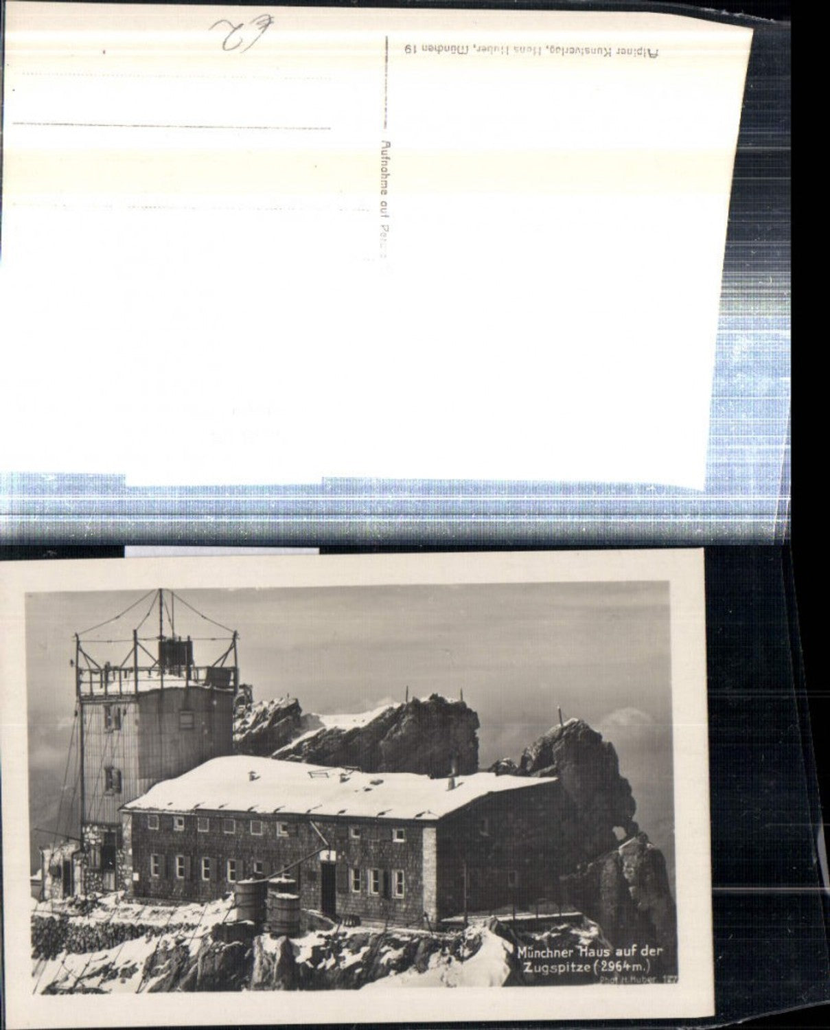 308460,Münchner-Haus Berghütte auf d. Zugspitze b. Grainau Winterbild