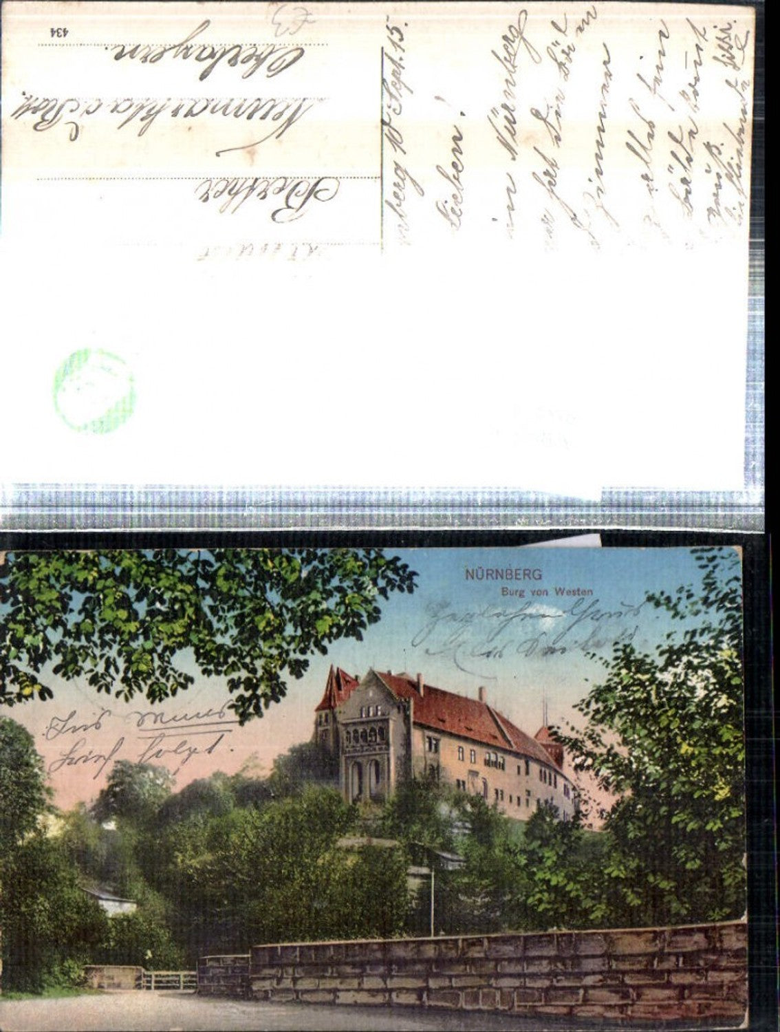308474,Nürnberg Burg von Westen