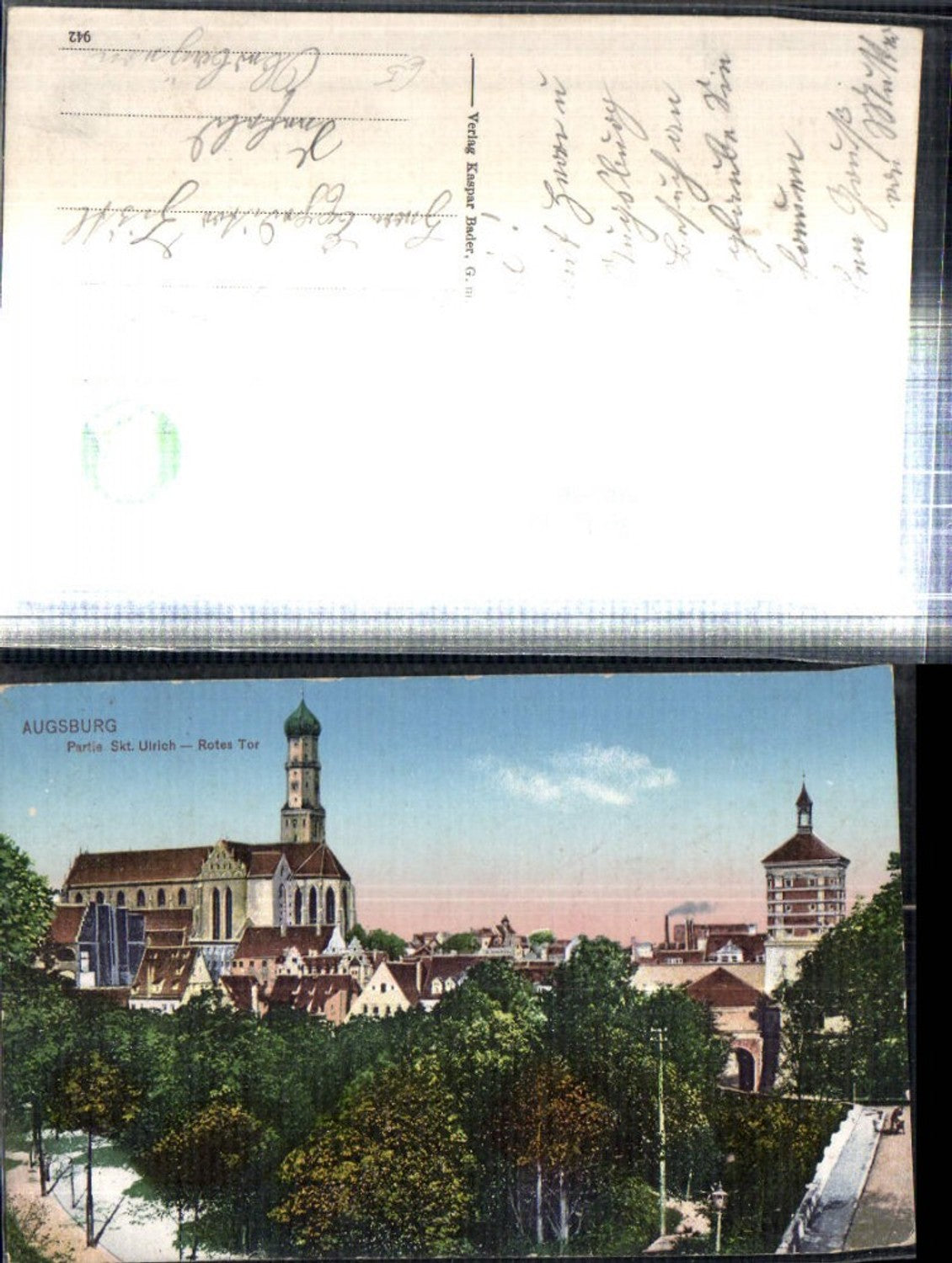 308570,Augsburg Kirche St. Ulrich Rotes Tor Turm